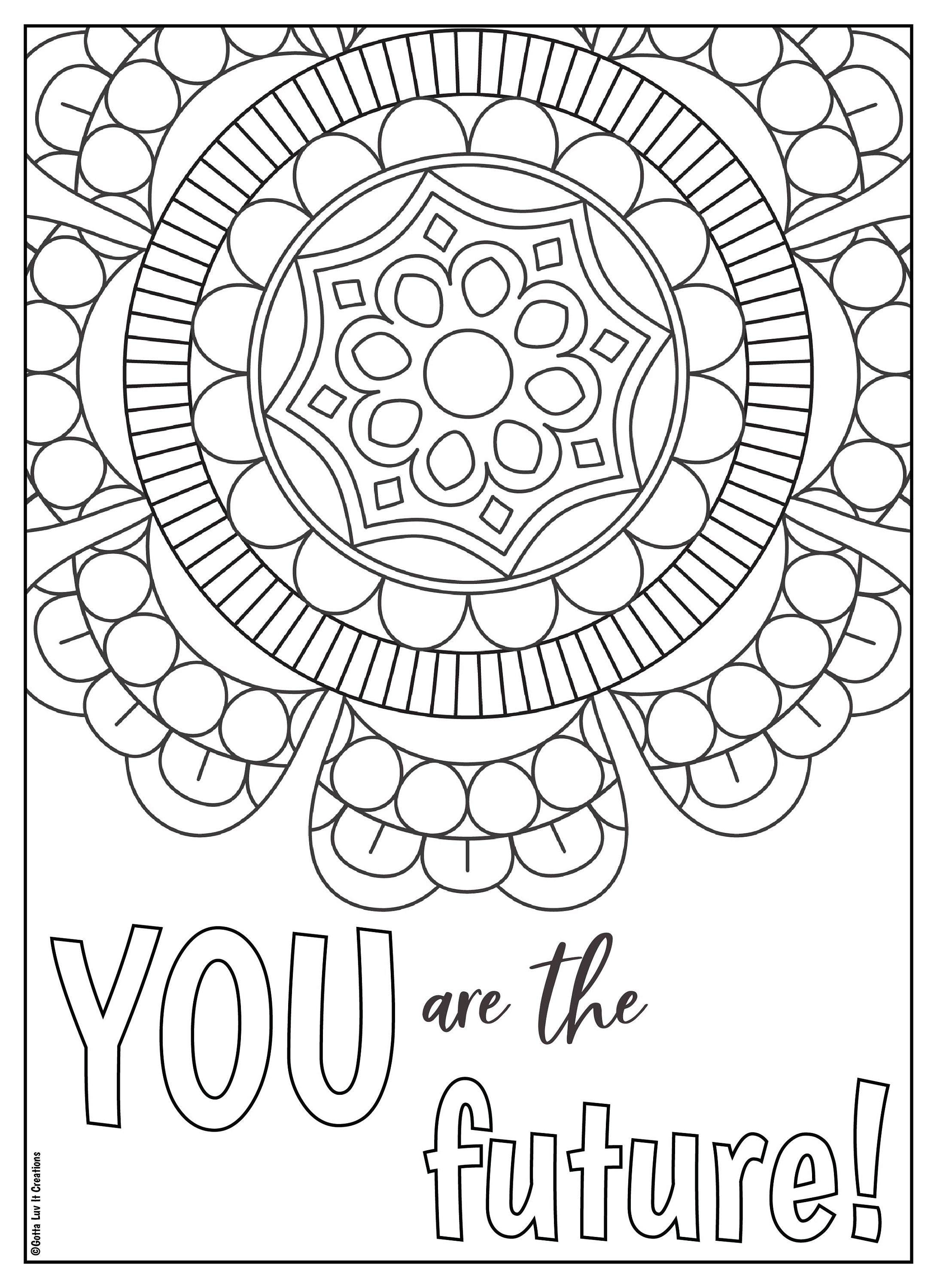 10 Mandala Motivational Coloring Pages 2 - Etsy Ireland