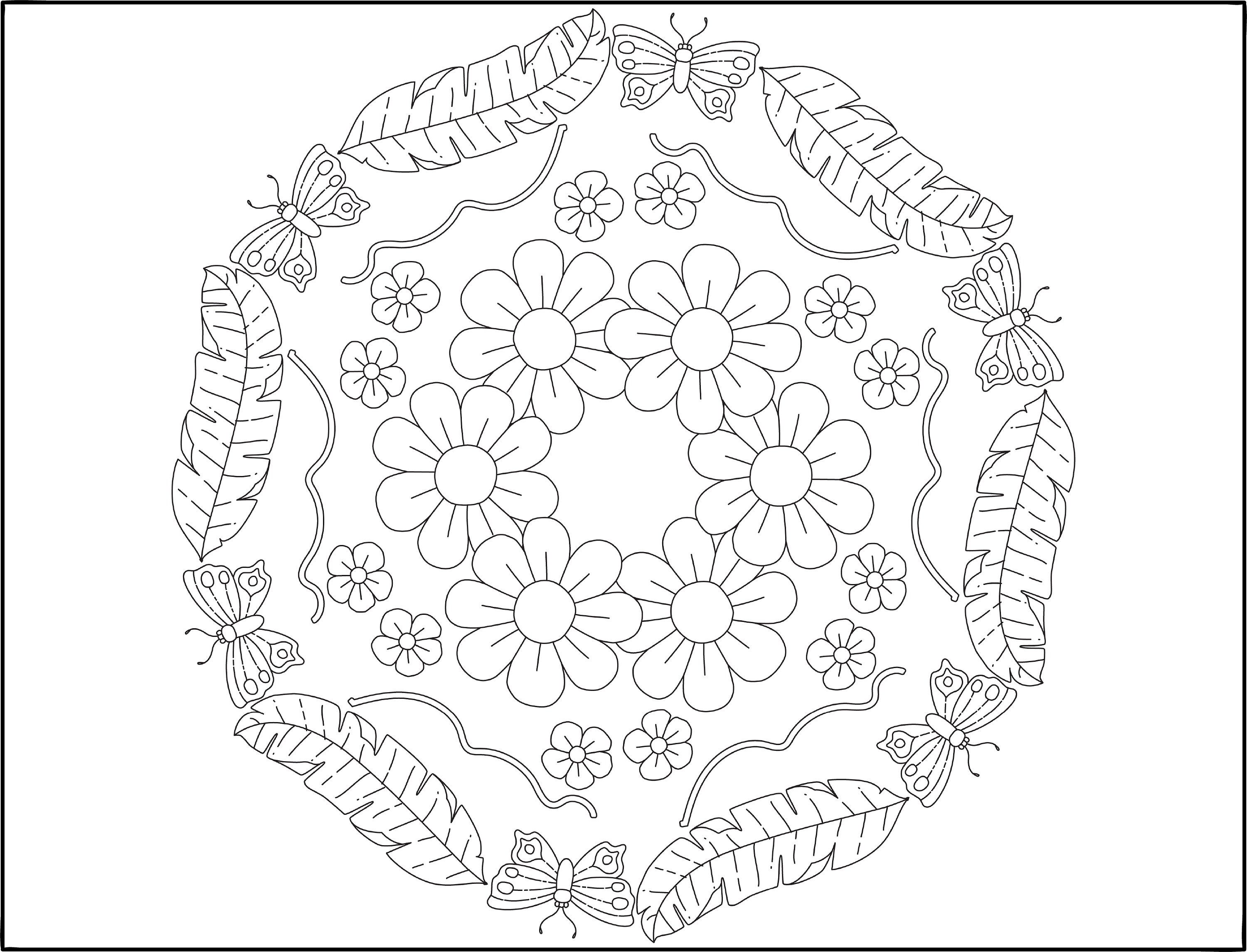Mandala Coloring Pages 10 Spring Designs - Etsy