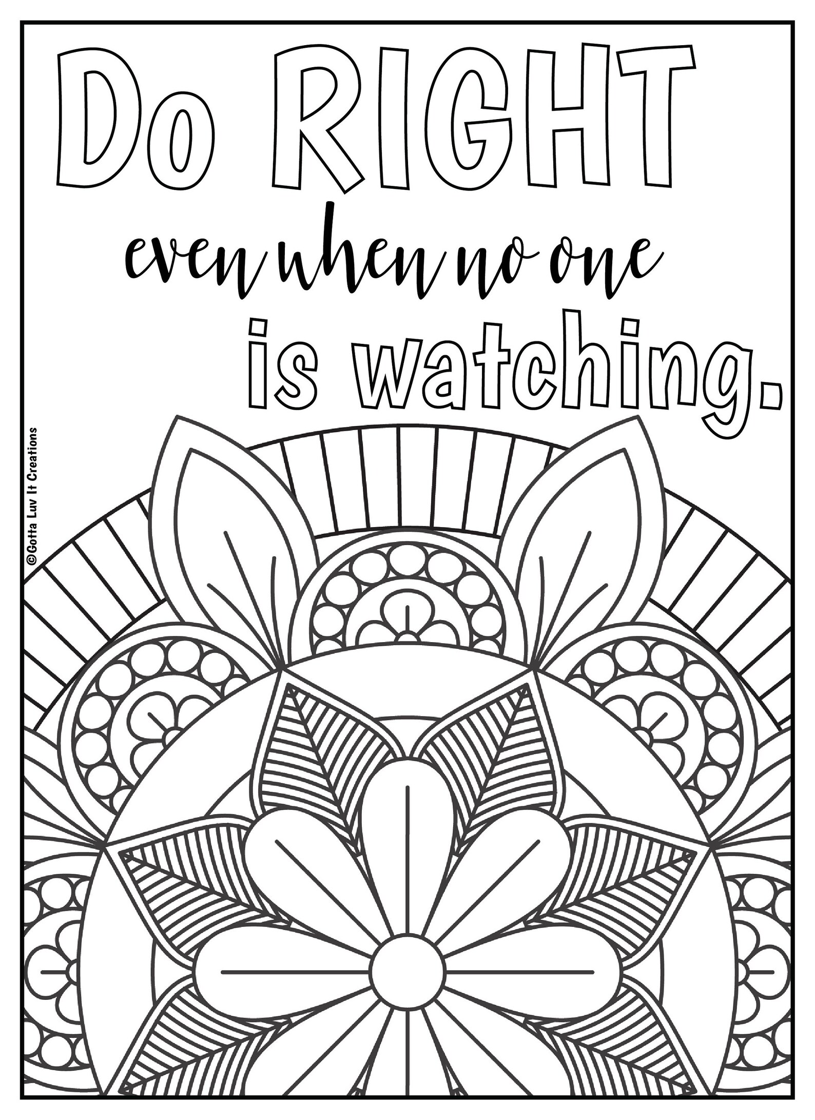 10 Mandala Motivational Coloring Pages 2 | Etsy