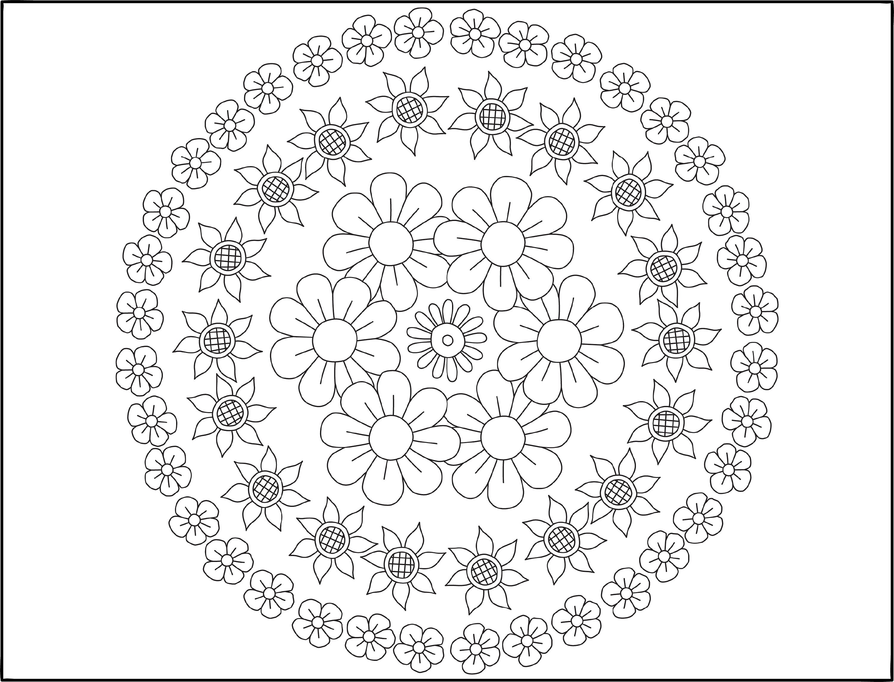 Mandala Coloring Pages 10 Spring Designs - Etsy