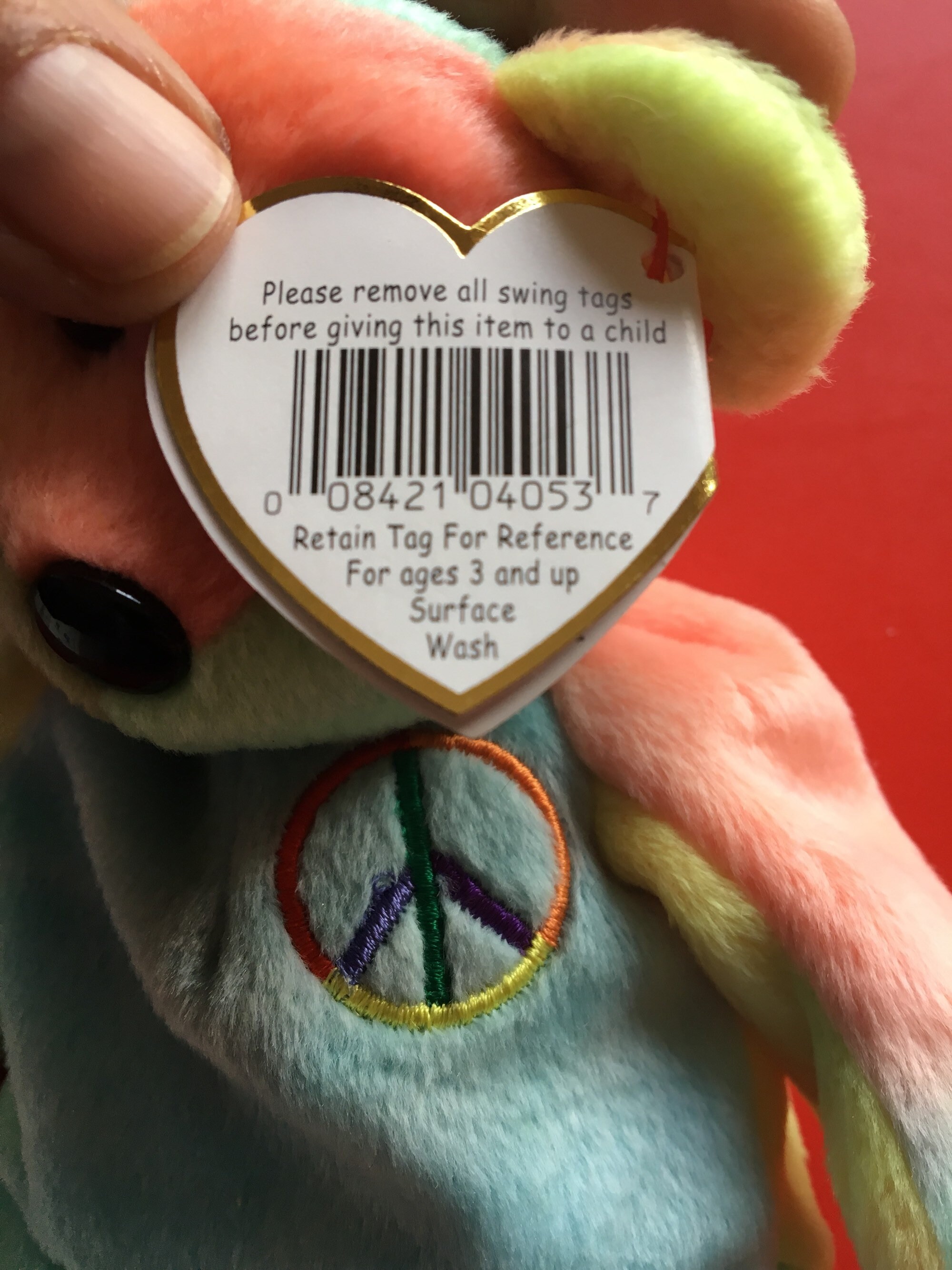 Ty Beanie Baby PEACE the Tie Dyed Bear - Etsy