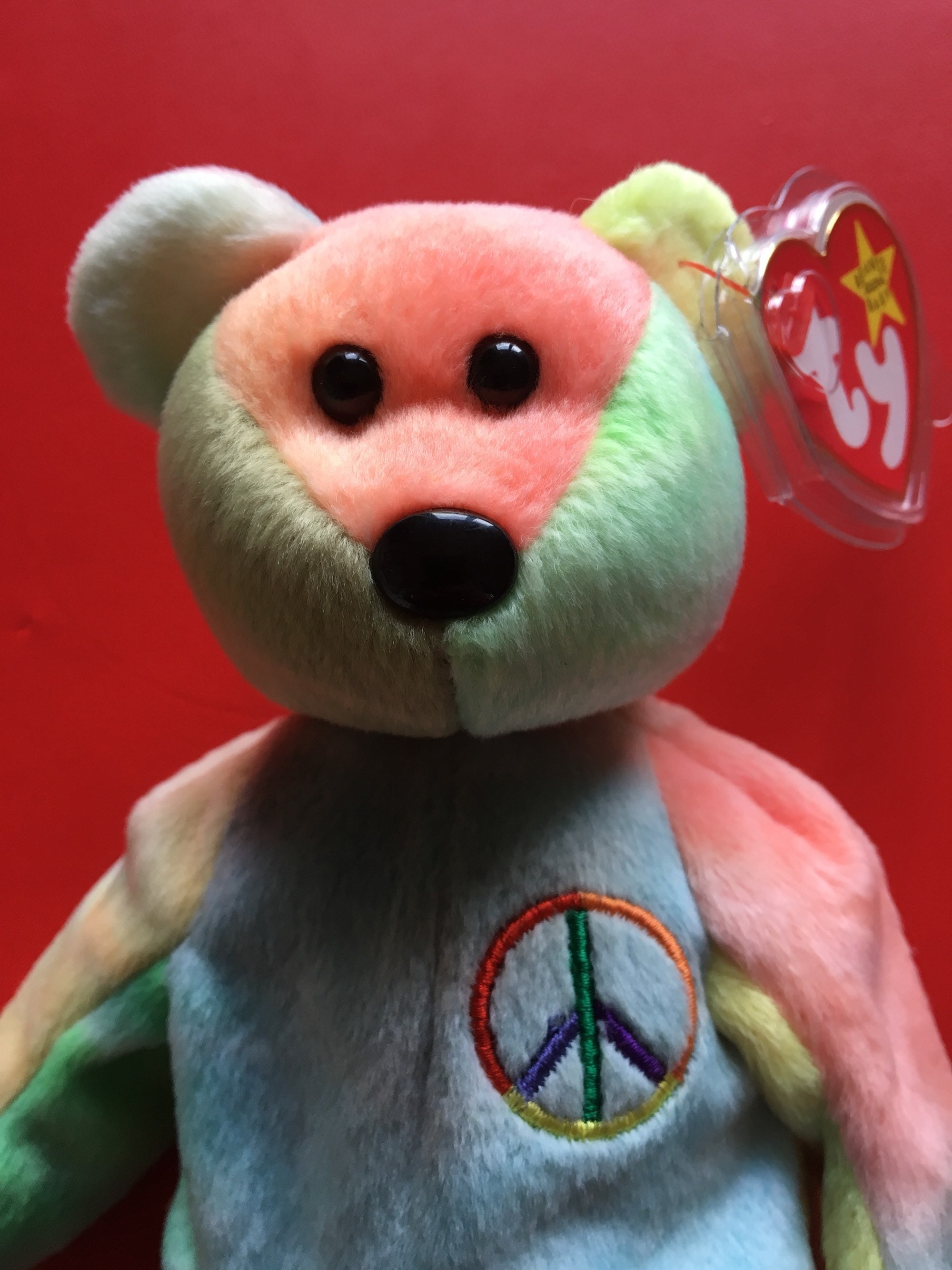 Ty Beanie Baby PEACE the Tie Dyed Bear - Etsy