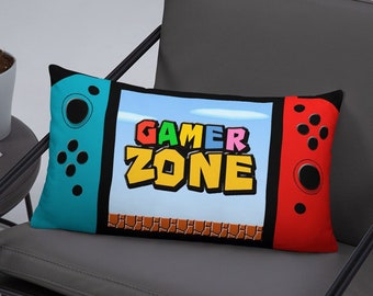 Gamer Room Decor, Gamer Zone Pillow, Gamer Gifts, Kids Pillow, Video Game Pillow, Game Room Pillow, Pillow for Kids, Game Room Decor