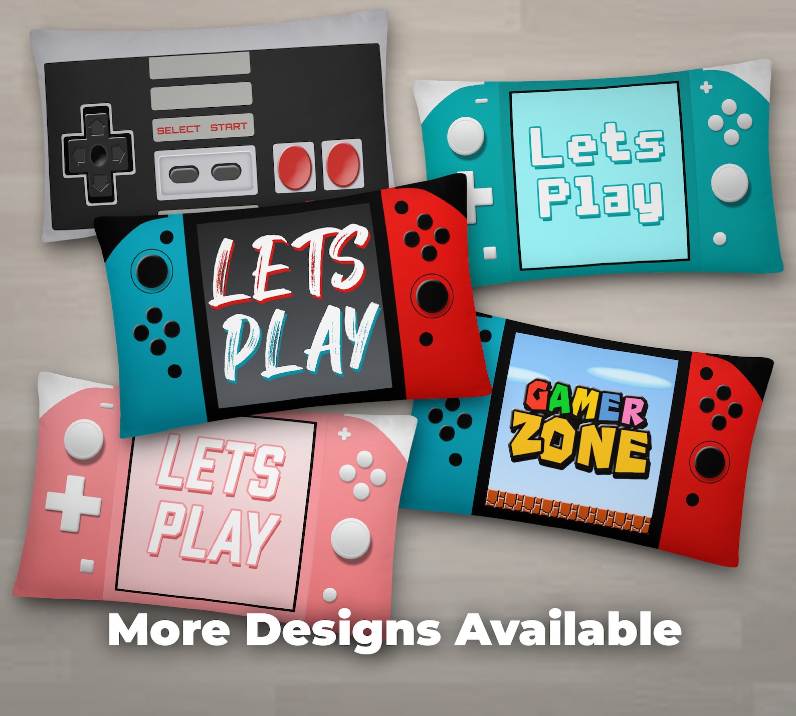 Video Game Pillow Game Room Decor Switch Controller Pillow Etsy