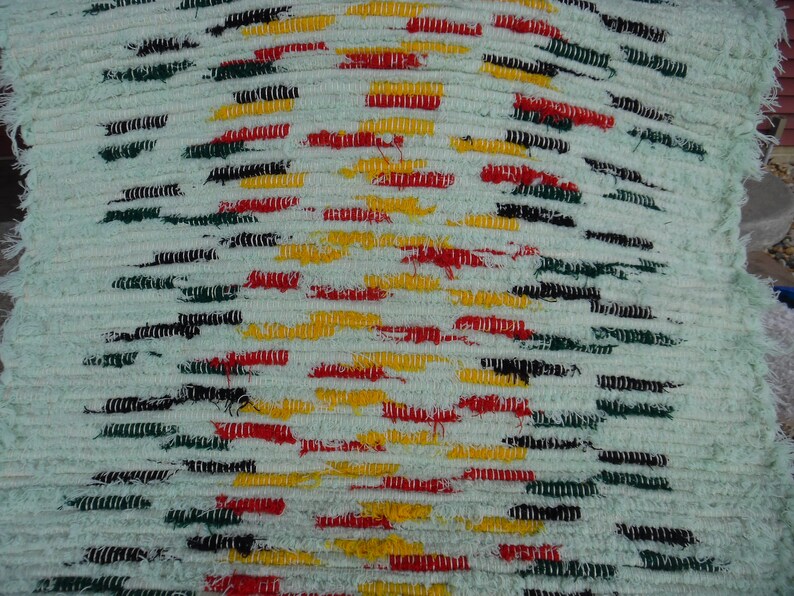 Handwoven Rug Made From Wool Selvedges, Washable, Durable, Reversible