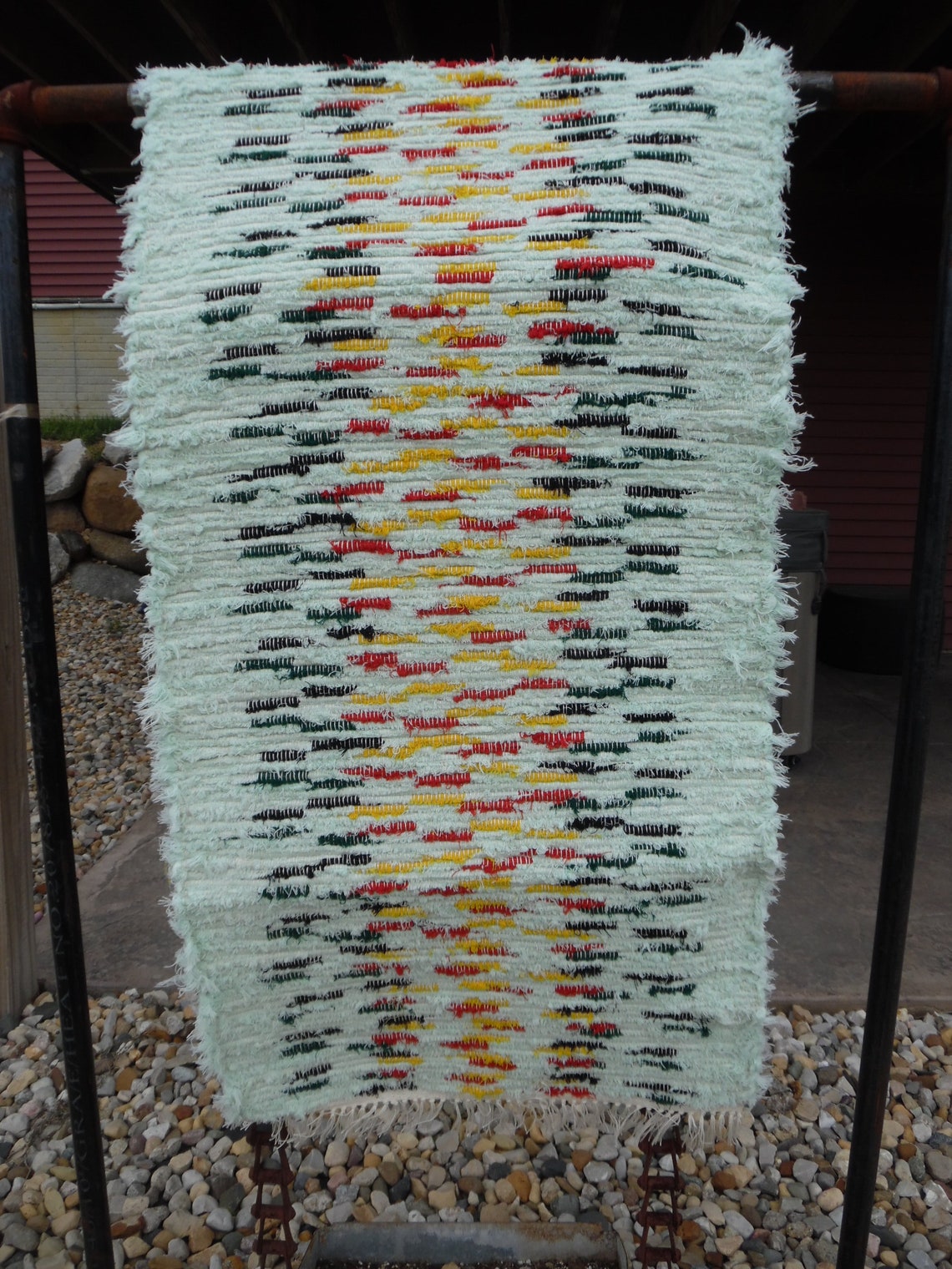 Handwoven Rug Made From Wool Selvedges, Washable, Durable, Reversible ...