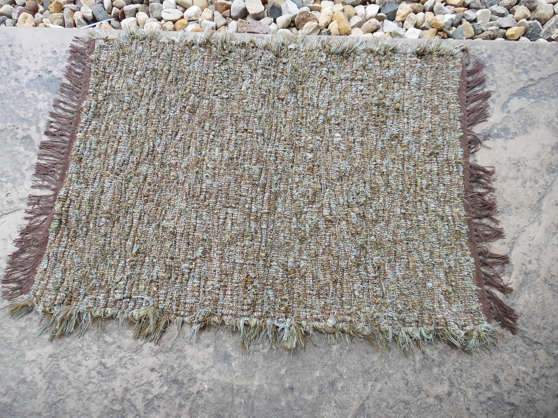 Handwoven Rug One of a Kind made on 100 yr old Loom Etsy