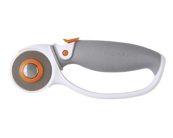 Fiskars Rotary Cutter 45mm | Contour Rotary Cutters, 45 mm, Fabric Cutter, Paper Cutter, Vinyl Cutter, Felt Cutter