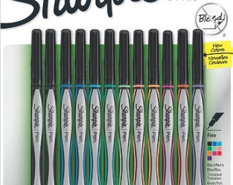 12 Sharpie Pen - Color Fine Point Pens | Calligraphy Pen, Colored Pens, Color Pens, Sharpies, Art Pens, Sharpie Pens, Fine Tip, Permanent