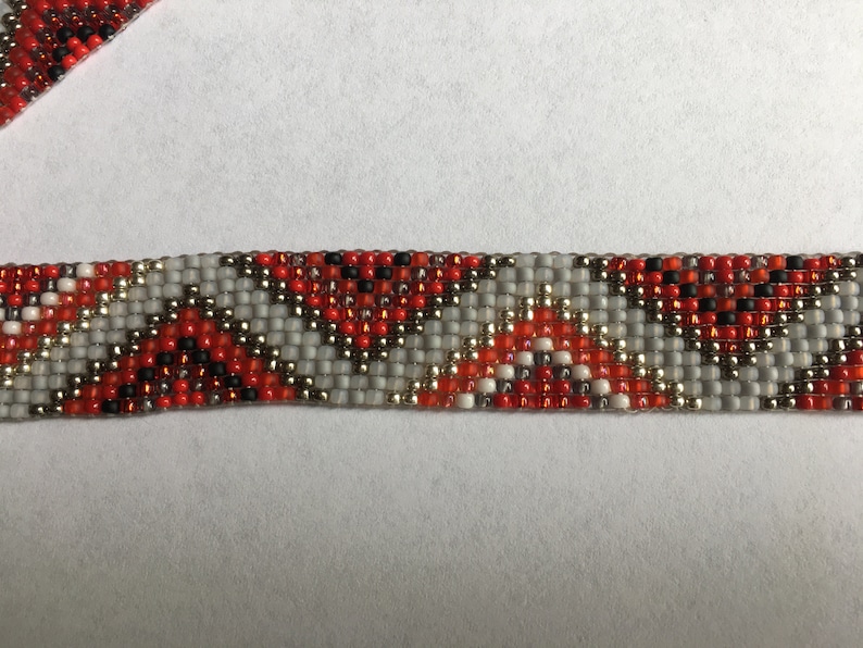 Hand beaded hat band