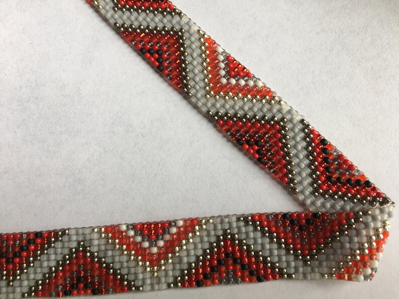 Hand beaded hat band