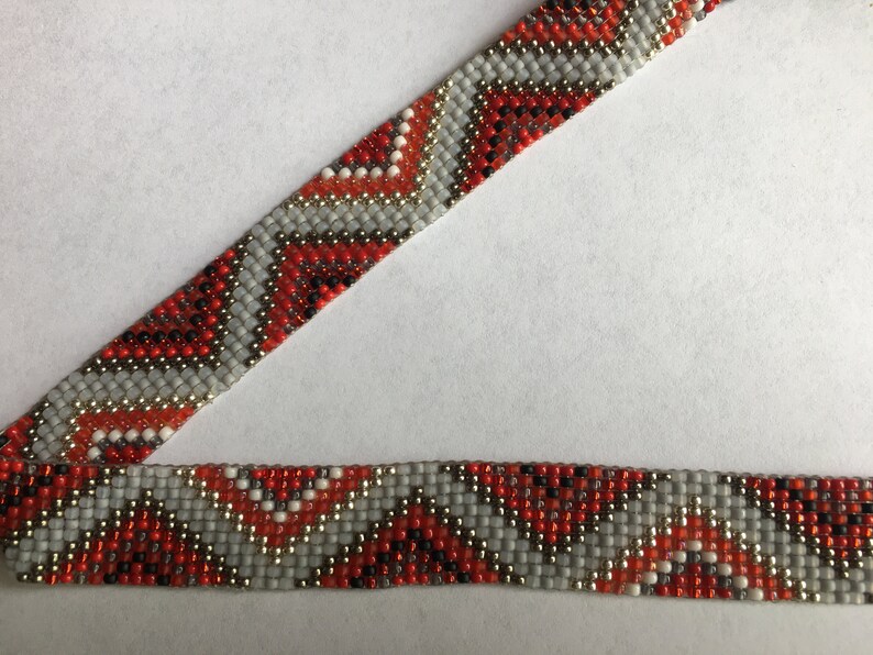 Hand beaded hat band
