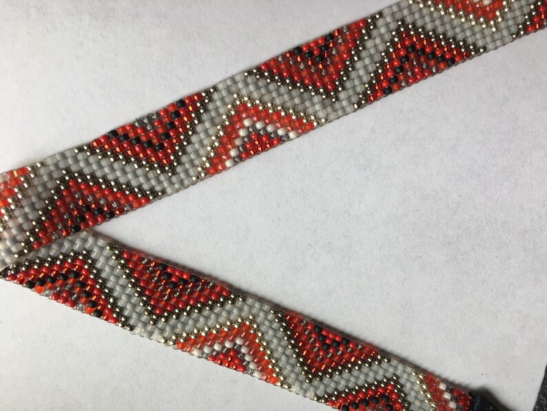 Hand beaded hat band