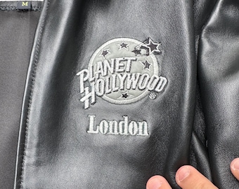 Beautiful, Authentic Vintage Planet Hollywood Leather Jacket From