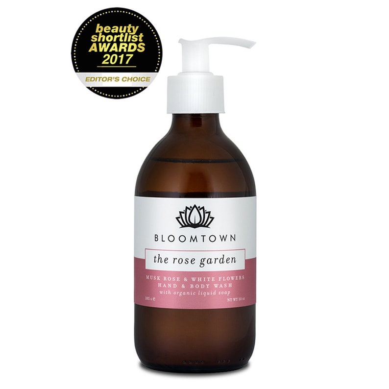 Palm Oil-Free Hand & Body Wash The Rose Garden Musk Rose White Florals image 1