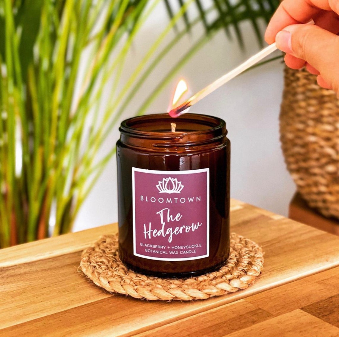 Vegan Soy Wax Candle Natural UK Candles Bloomtown Cornwall UK Etsy