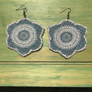 Mandala Fabric Earrings