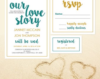 Custom Our Love Wedding Invite