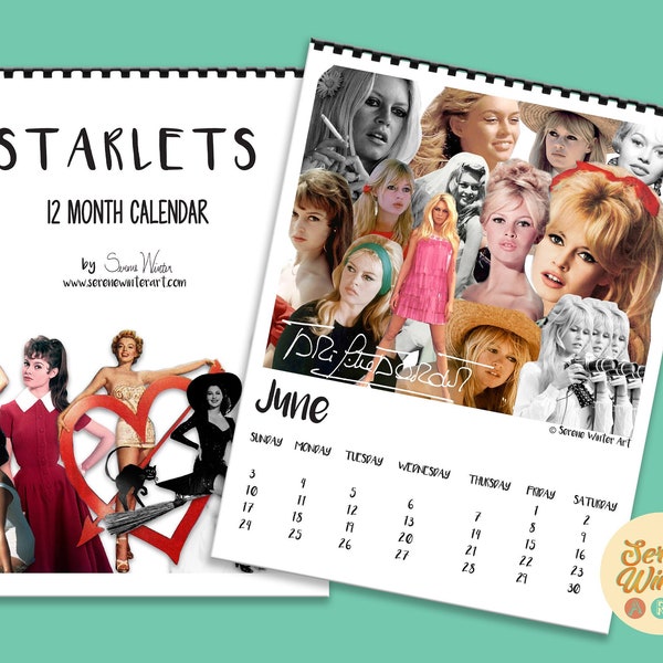 Hollywood Starlets Collage Kalender