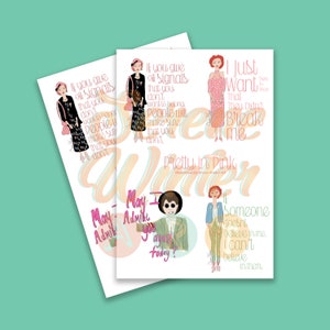 Pretty in Pink Mini Stickerbögen - Memorable Quotes Edition
