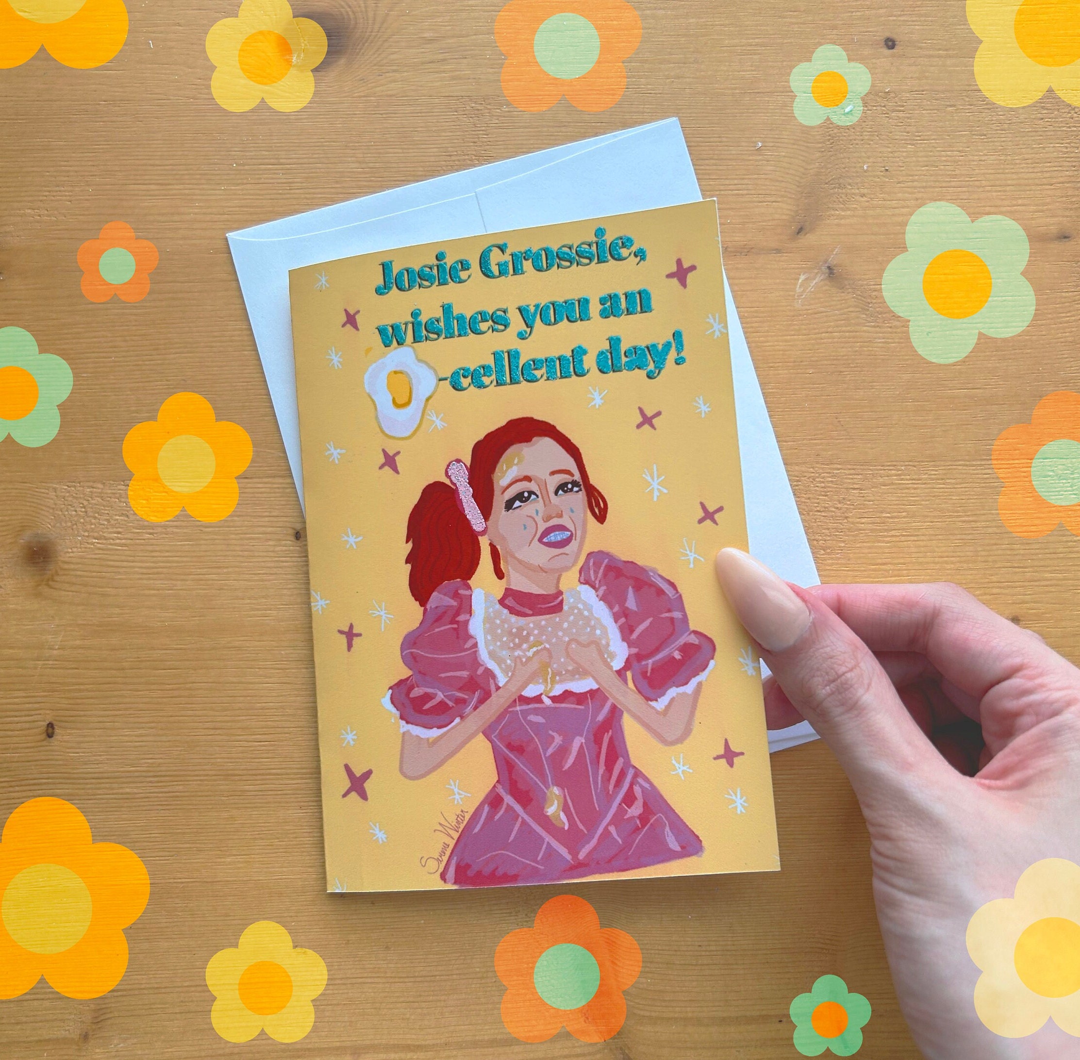 Josie Grossie Thinking of You Greeting Card Etsy