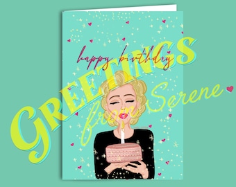 Marilyn Monroe Birthday Greeting Card