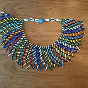 Bright South African Beaded Necklace - Etsy
