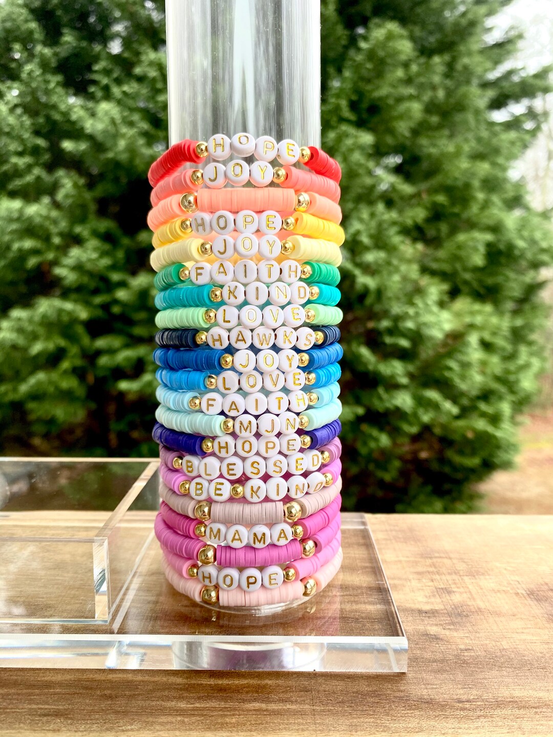Bracelet Letters Colors, Beads Letters Bracelets