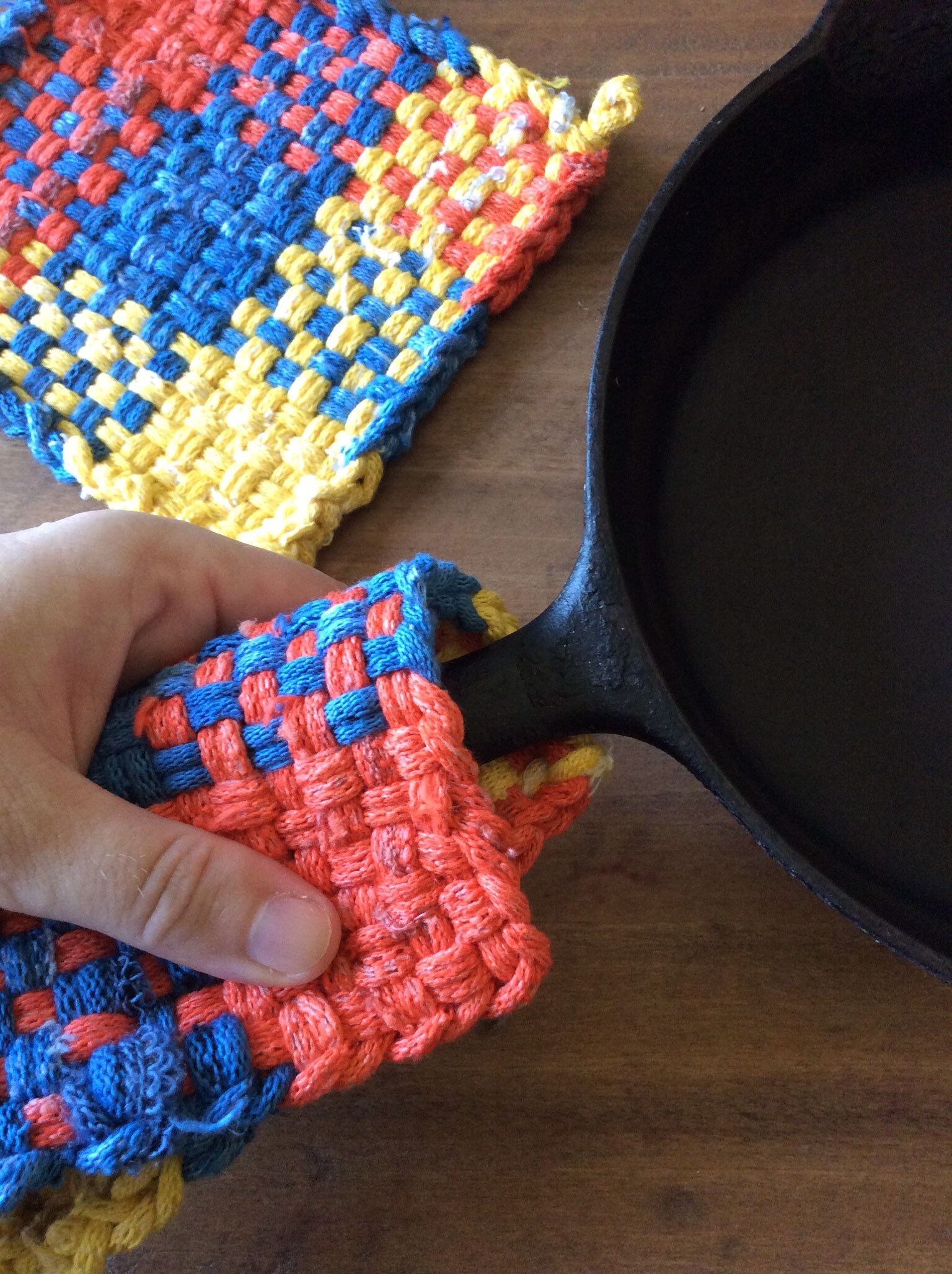 Heavy duty woven potholder set. Kids potholders. Cabin Etsy