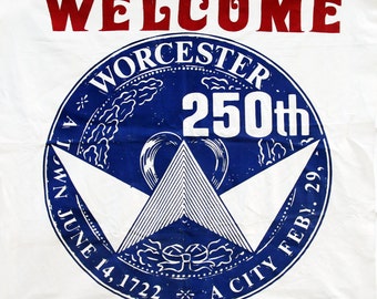 Bannière célébrant le 250e anniversaire de Worcester