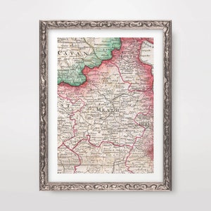 MEATH Map ART PRINT Ireland Vintage Antique Irish County Wall Picture Poster Home Decor A4 A3 A2 (10 Sizes)