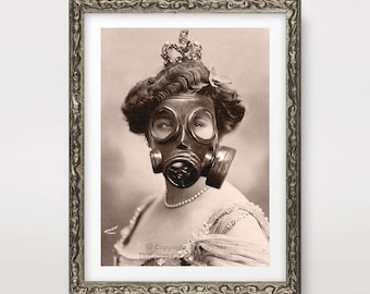 STEAMPUNK ART PRINT Vintage Antique Portrait Poster Wall Picture Home Decor Interior Design Artwork A4 A3 A2 (10 Sizes)