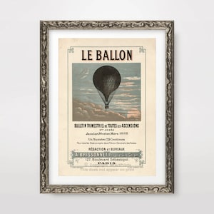 Luftschiff Heißluftballon STEAMPUNK Kunstdruck Poster Wand Bild Home Decor Interior Design Kunstwerk A4 A3 A2 (10 Größen)