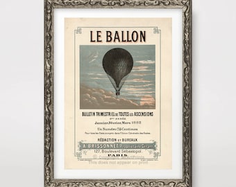 Airship Hot Air Balloon STEAMPUNK ART PRINT Poster Wall Picture Home Decor Interior Design Artwork A4 A3 A2 (10 Sizes)