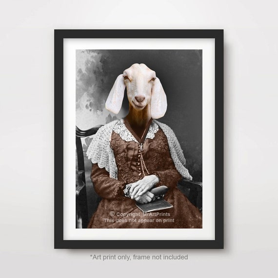 Great Farm Decor Home Is Where My Goats Are 11x14 Unframed Art Print 