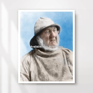 Fishermen Fisherman Sea Captain Portrait Art Wall Picture Poster Print Blue Fishing Decor Vintage Seaside A4 A3 A2 A1 PRINTED ANY SIZE