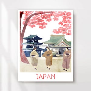 Japan Japanese Traditional Geisha Painting Art Print Poster Wall Picture A4 A3 A2 A1 Small to Extra Large PRINTED ANY SIZE