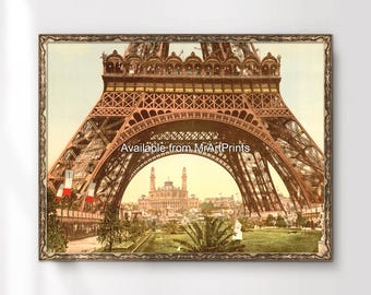 Eiffel Tower Art Print | Black and White Victorian Paris Decor