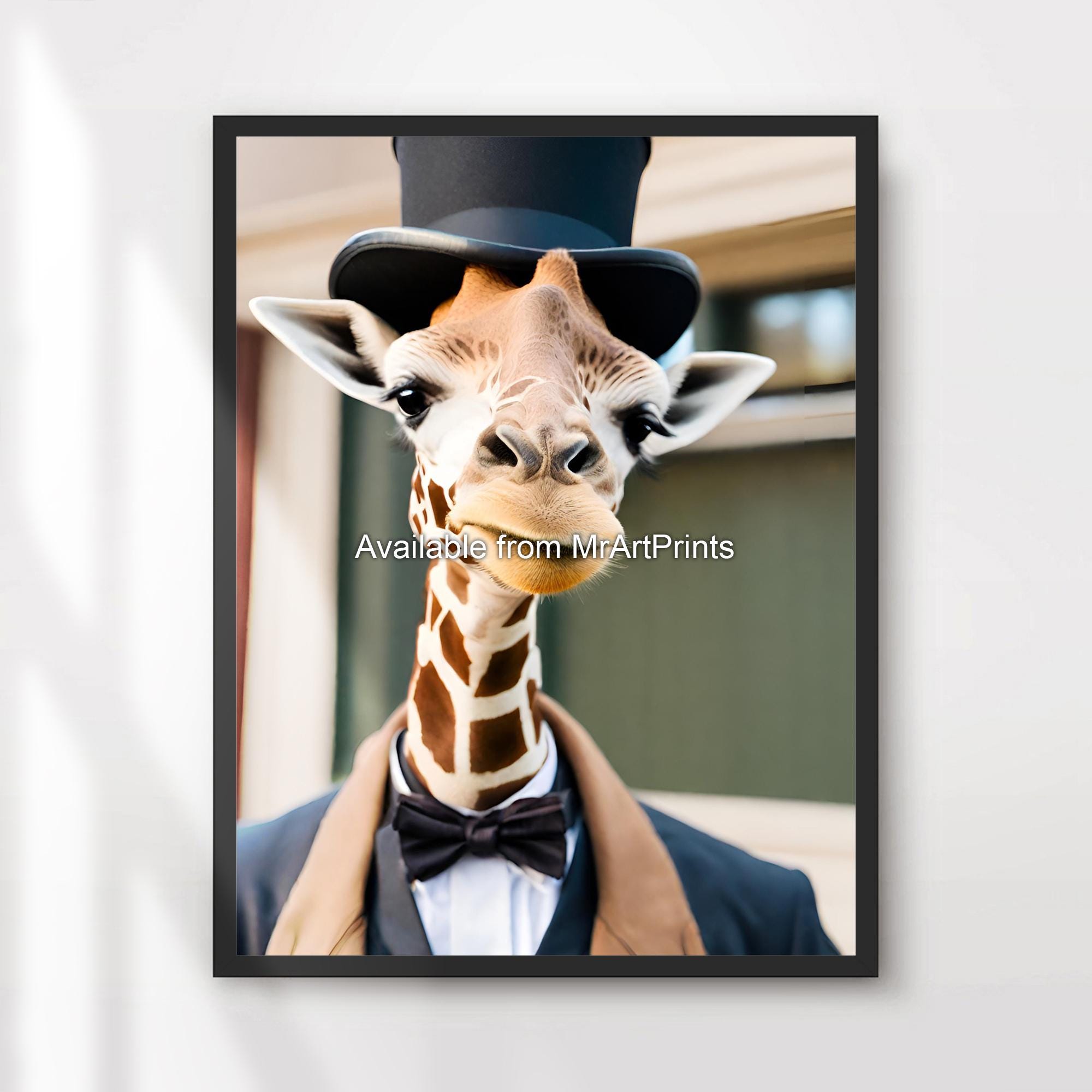 Giraffe in Top Hat - Etsy