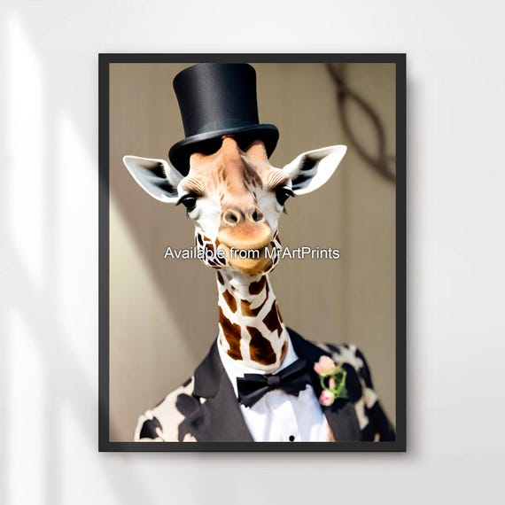 giraffe in bow tie
