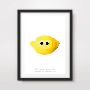 Bonita cocina fruta limón arte imprimir cartel de la pared del comedor imagen brillante colorido decoración colorida casa A4 A3 A2 (10 tamaños)