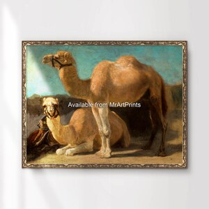 Camel Painting Art Print Poster Wildlife Wall Picture Animal Traditional Home Decor A4 A3 A2 A1 PRINTED ANY SIZE