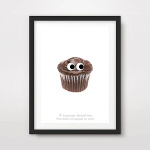 Bonita cocina chocolate Cupcake IMPRESIÓN cartel comedor comedor pared imagen brillante colorido colorido decoración del hogar A4 A3 A2 (10 tamaños)