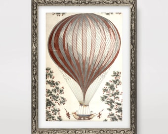 Airship Hot Air Balloon STEAMPUNK ART PRINT Poster Wall Picture Home Decor Interior Design Artwork A4 A3 A2 (10 Sizes)