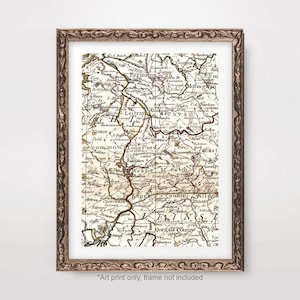 Grafschaft LONGFORD irische Karte Diagramm Kunstdruck Irland Vintage antike Poster Wand Bild Home Decor A4 A3 A2 8 x 10 12 x 16 16 x 20 Zoll