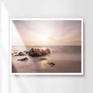 Neutral Colour Relaxing Beach Seashore Ocean Photograph Art Print Wall Picture Poster Artwork Decor A4 A3 A2 A1 Small Large PRINTED ANY SIZE