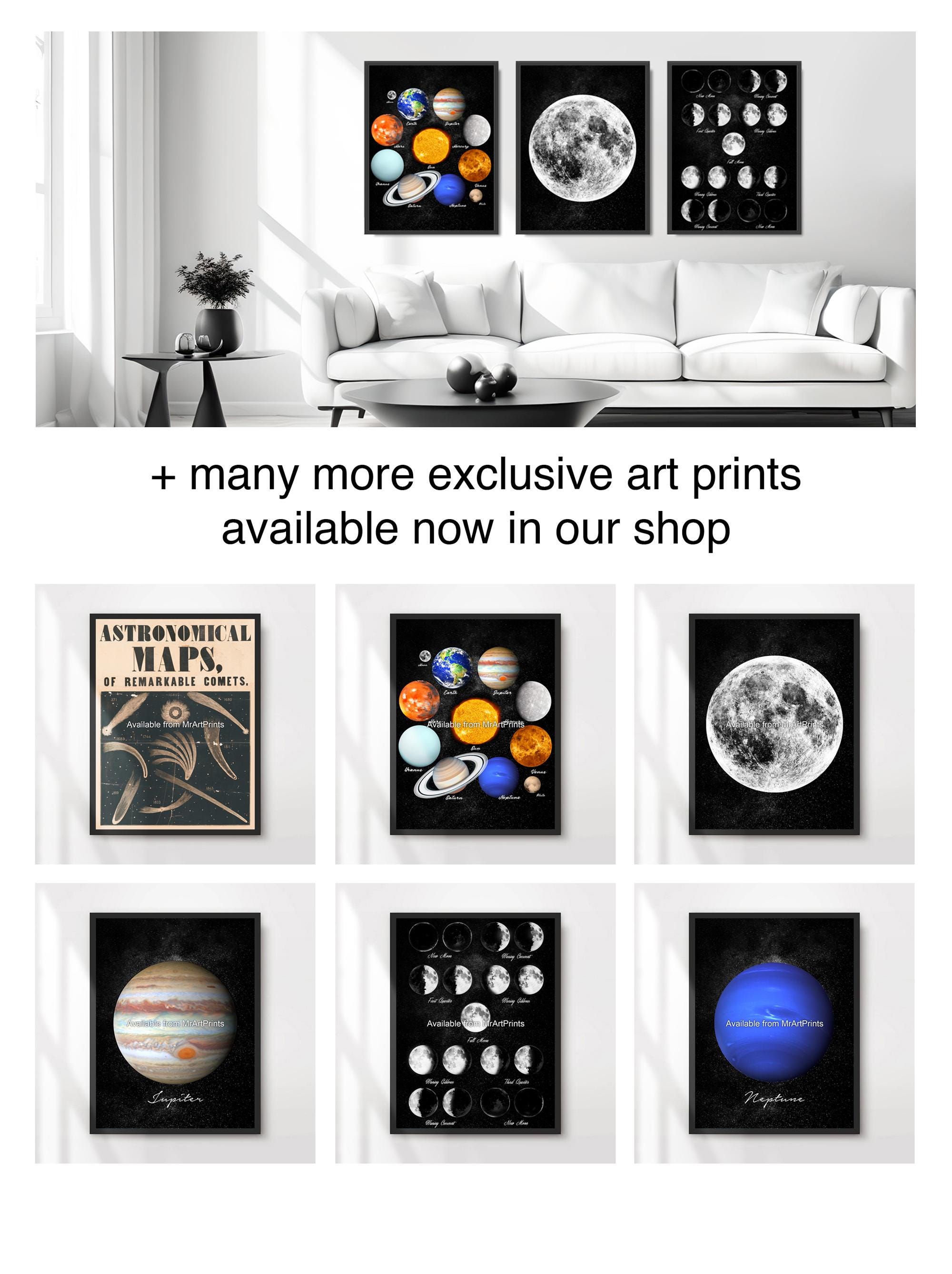 Poster Master – Astronomie Mondphasen Kunstdruck – 20,3 X 25,4 Cm, Ungerahmt – Poster Als Deko Für Raum & Geschenk Für Astrologie-Fans