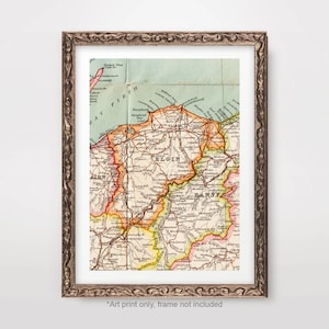 MORAY Elgin lokalen Grafschaft MAP Diagramm Kunstdruck 20. Jahrhundert Schottland schottischen Vintage antike Poster Bild A4 A3 A2 8 x 10 12 x 16 16 x 20 Zoll