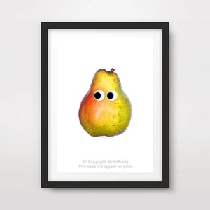 Bonita cocina fruta pera arte impresión cartel comedor comedor pared imagen brillante colorido colorido decoración del hogar A4 A3 A2 (10 tamaños)