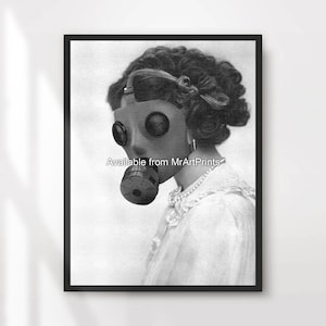 Steampunk Portrait Art Print Wall Picture Poster Vintage Mechanical Victorian Clockwork Black and White Decor A4 A3 A2 A1 PRINTED ANY SIZE